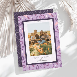 Tarjeta Festiva Serpiente y champiñón 2 Foto Año Nuevo Chino