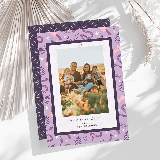 Tarjeta Festiva Serpiente y champiñón 2 Foto Año Nuevo Chino (Subido por el creador)