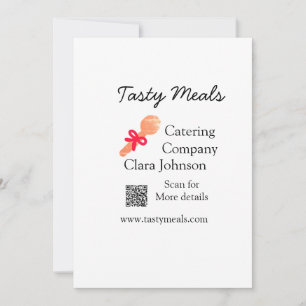 Tarjeta Festiva Servicios de restauración agregar nombre QR código