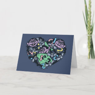Tarjeta Festiva Sesame Sesame Conde von Count Doodle Heart