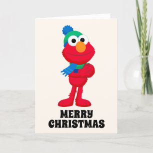 Tarjeta Festiva Sesame Street   Elmo de invierno