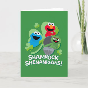 Tarjeta Festiva Sesame Street ¡Travesuras de Trébol!