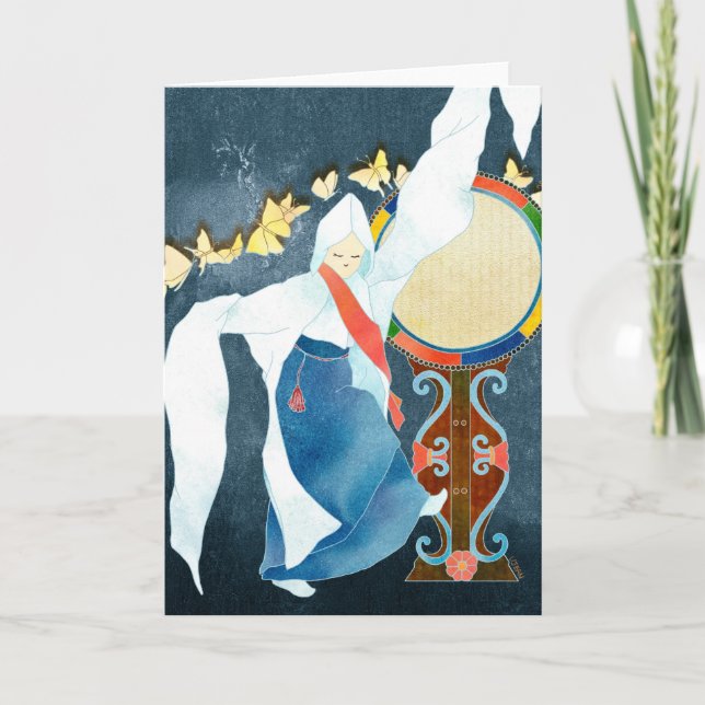 Tarjeta Festiva Seung Mu, danza monje coreana (Anverso)