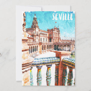 Tarjeta Festiva Sevilla España Arquitectura Acuática