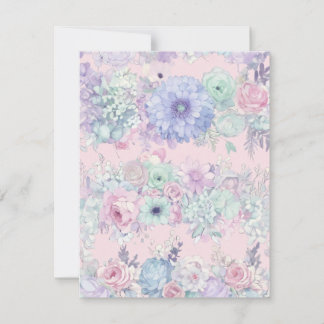 Tarjeta Festiva Shabby Chic Dreamy Mist Flower Wreats | Pastel Ju