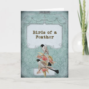 Tarjeta Festiva Shabby Chic Love Birds II
