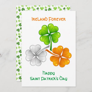 Tarjeta Festiva Shamrock afortunado de Irlanda