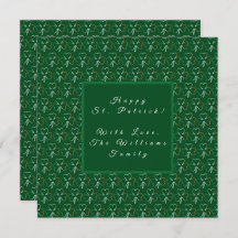 Shamrock Green Clovers Pattern Happy St. Patrick H