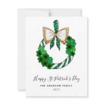 shamrock st Patrick's day wreath purpurina moderno