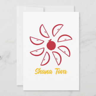 Tarjeta Festiva Shana Tova con manzanas