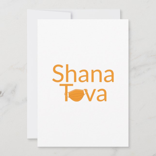 Tarjeta Festiva Shana Tova con mascarilla (Anverso)