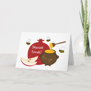 Tarjeta Festiva Shanah Tovah Rosh Hashaná Año Nuevo Judío