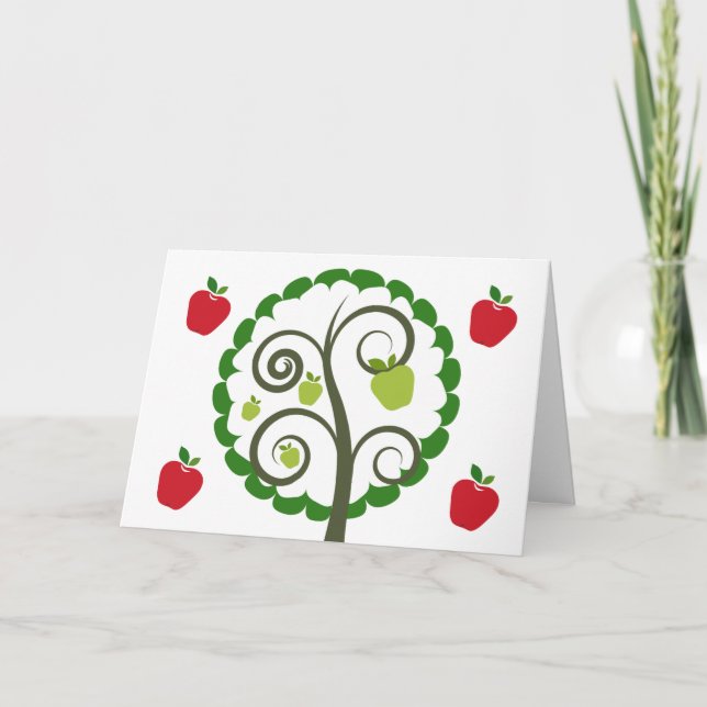 Tarjeta Festiva Shanah Tovah Rosh Hashanah Año Nuevo judío (Anverso)