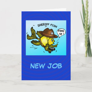 Tarjeta Festiva SHERIFF FISH - gracioso Personalizado Sparky lindo