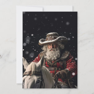 Tarjeta Festiva Sheriff Santa Claus