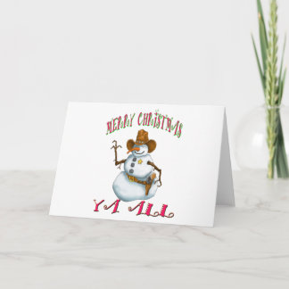 Tarjeta Festiva sherriff de snowman MerryChrsts Ya todo