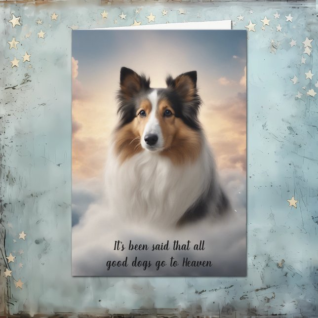 Tarjeta Festiva Shetland Sheepdog Loss Heaven Sympathy Card (Subido por el creador)