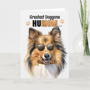 Tarjeta Festiva Shetland Sheepdog Mejor HuMAMÁ Día de la Madre