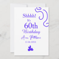 Shhhh es el cumpleaños número 60 añadir nombre mor