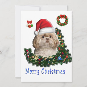 Tarjeta Festiva Shih Tzu