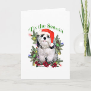 Tarjeta Festiva Shih Tzu 'Es la Temporada