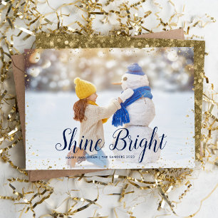 Tarjeta Festiva Shine Bright Superposición de la fotografía de G