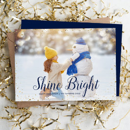 Tarjeta Festiva Shine Bright | Superposición de la fotografía de G