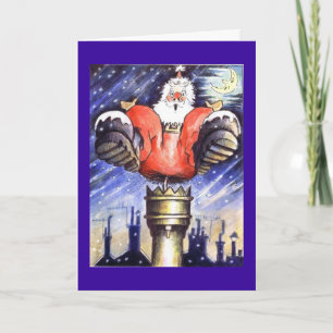 Tarjeta Festiva Shock de Santa Chimney