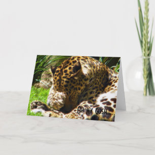 Tarjeta Festiva Shy Leopard Beled Greetings