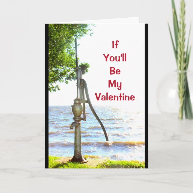 Tarjeta Festiva ¡Si eres mi San Valentín estaré tan borracho! (Anverso)