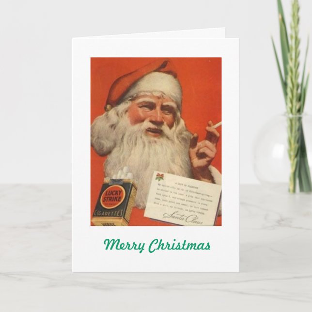 Tarjeta Festiva Si es bueno para Santa (Anverso)