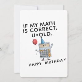 Tarjeta Festiva Si Mis Cuentas Son Correctas Cumpleaños Divertido 