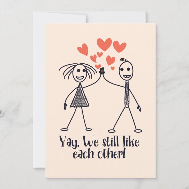 Tarjeta Festiva Sí, Nos Gustamos. (Anverso)