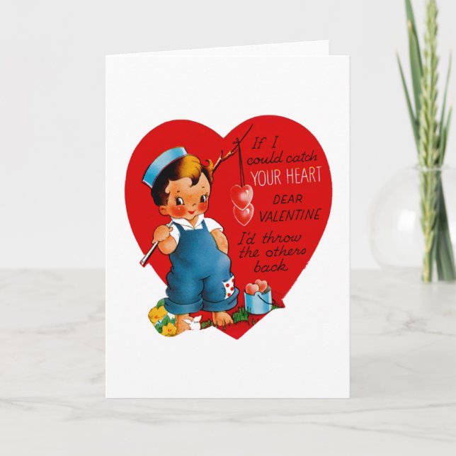 Tarjeta Festiva Si Pudiera Capturar Su Corazón (Anverso)