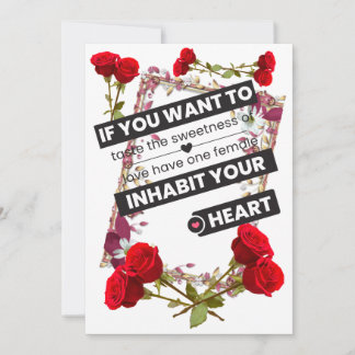 Tarjeta Festiva Si quieres probar la dulzura del amor que tiene