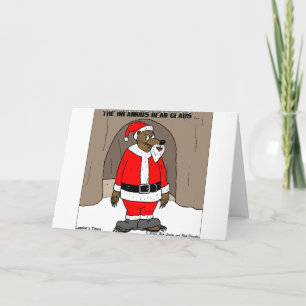 Tarjeta Festiva Si Santa Clause El Oso Divertidos Regalos de Navid