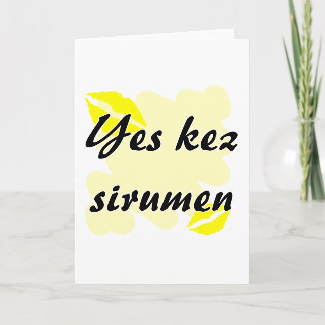 Tarjeta Festiva Sí sirumen del kez - armenio - te amo (Anverso)