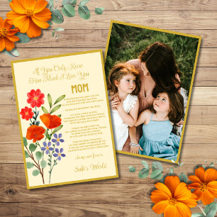 Tarjeta Festiva Si tan solo supieras cuánto te amo, mamá