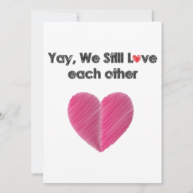 Tarjeta Festiva Sí, Todavía Nos Gustamos El Uno Al Otro (Anverso)