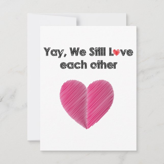 Tarjeta Festiva Sí, Todavía Nos Gustamos El Uno Al Otro (Anverso)