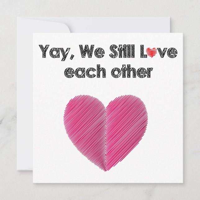 Tarjeta Festiva Sí, Todavía Nos Gustamos El Uno Al Otro (Anverso)