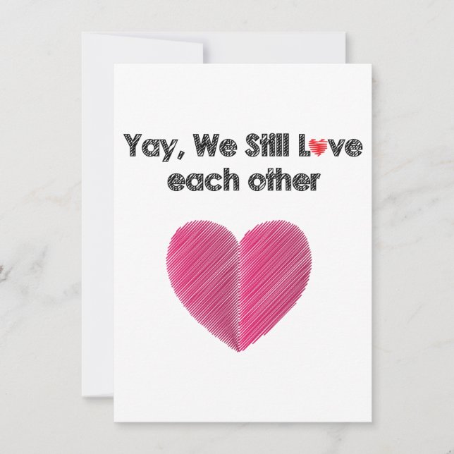 Tarjeta Festiva Sí, Todavía Nos Gustamos El Uno Al Otro (Anverso)