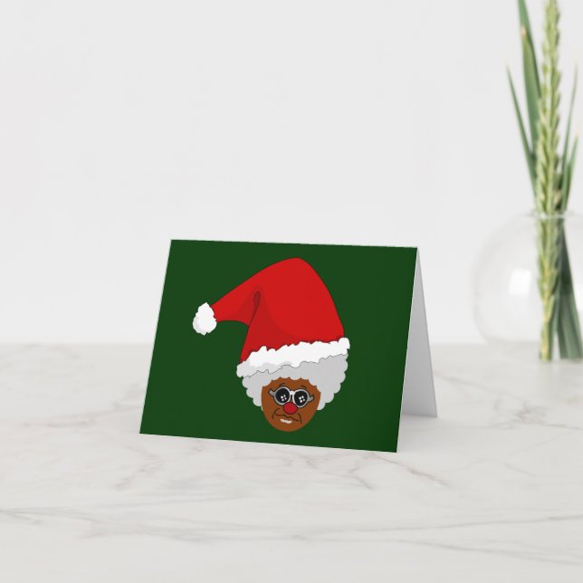 Tarjeta Festiva Sí, Virginia, hay un Papá Noel negro (Anverso)