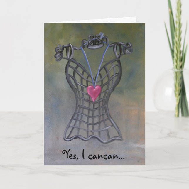Tarjeta Festiva "Sí yo cancan " (Anverso)