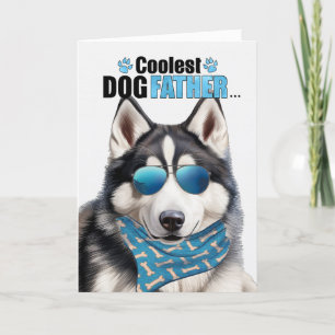 Tarjeta Festiva Siberian Husky Dog Coolest Dad Day