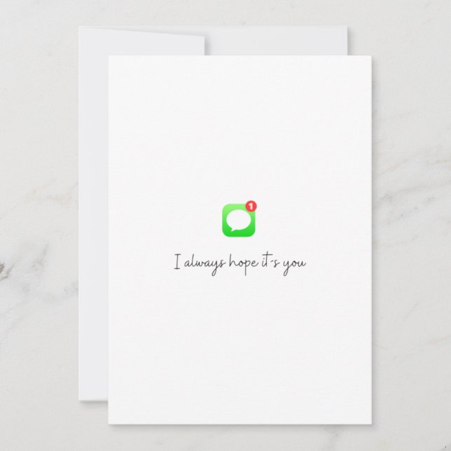 Tarjeta Festiva "Siempre esperando por ti" (Anverso)