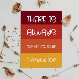 Tarjeta Festiva Siempre hay algo que agradecer