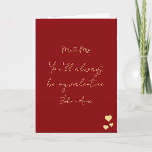 Tarjeta Festiva Siempre Serás Mi San Valentín Sr y Sra Doblado