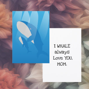 Tarjeta Festiva Siempre te amo mamá ballena Plana
