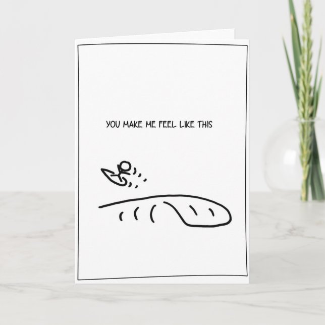 Tarjeta Festiva 'Siéntete así' - Surfing Valentine Card (Anverso)